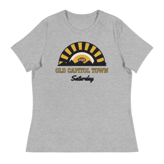 Women's Old Capitol Town Saturday Tee in athletic heather, front