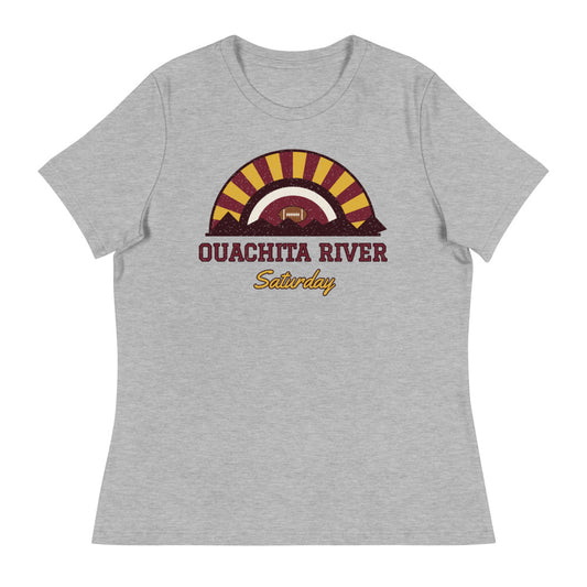 Women's Ouachita River Saturday Tee in athletic heather, front