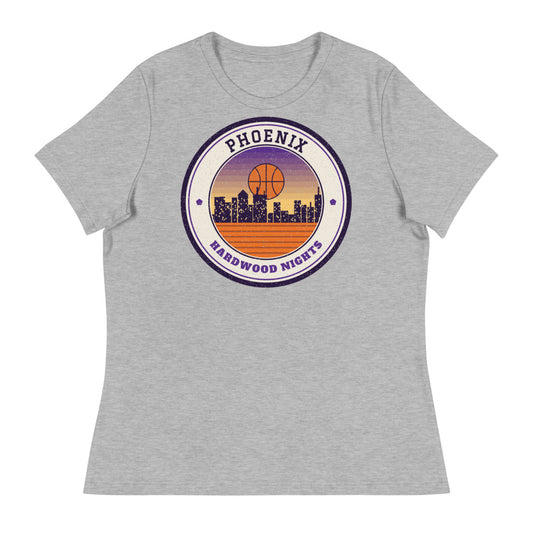 Women's Phoenix Hardwood Nights Tee in athletic heather, front