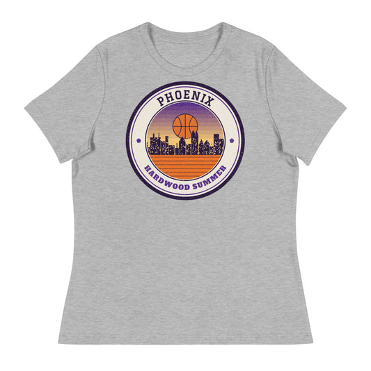 Women's Phoenix Hardwood Summer Tee in athletic heather, front