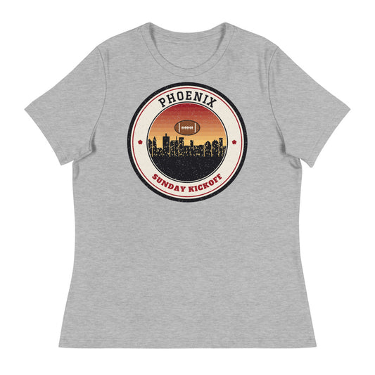 Women's Phoenix Sunday Kickoff Tee in athletic heather, front