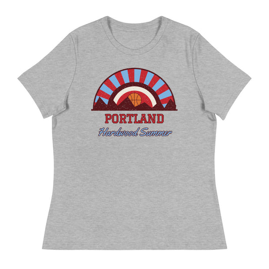 Women's Portland Hardwood Summer Tee in athletic heather, front