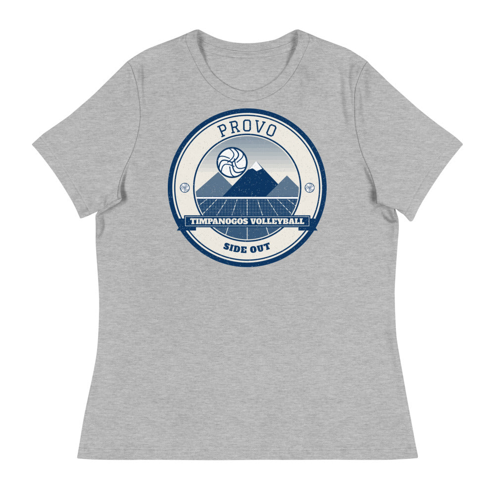Provo Timpanogos Volleyball Women's Tee in athletic heather, front