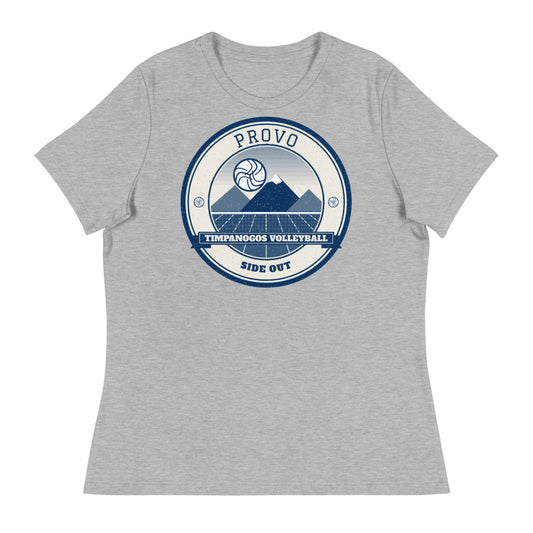 Provo Timpanogos Volleyball Women's Tee in athletic heather, front