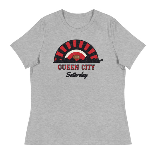 Women's Queen City Saturday Tee in athletic heather, front