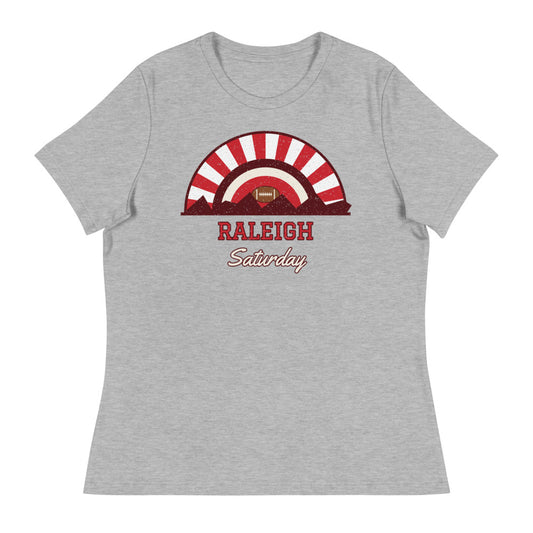 Women's Raleigh Saturday Tee in athletic heather, front