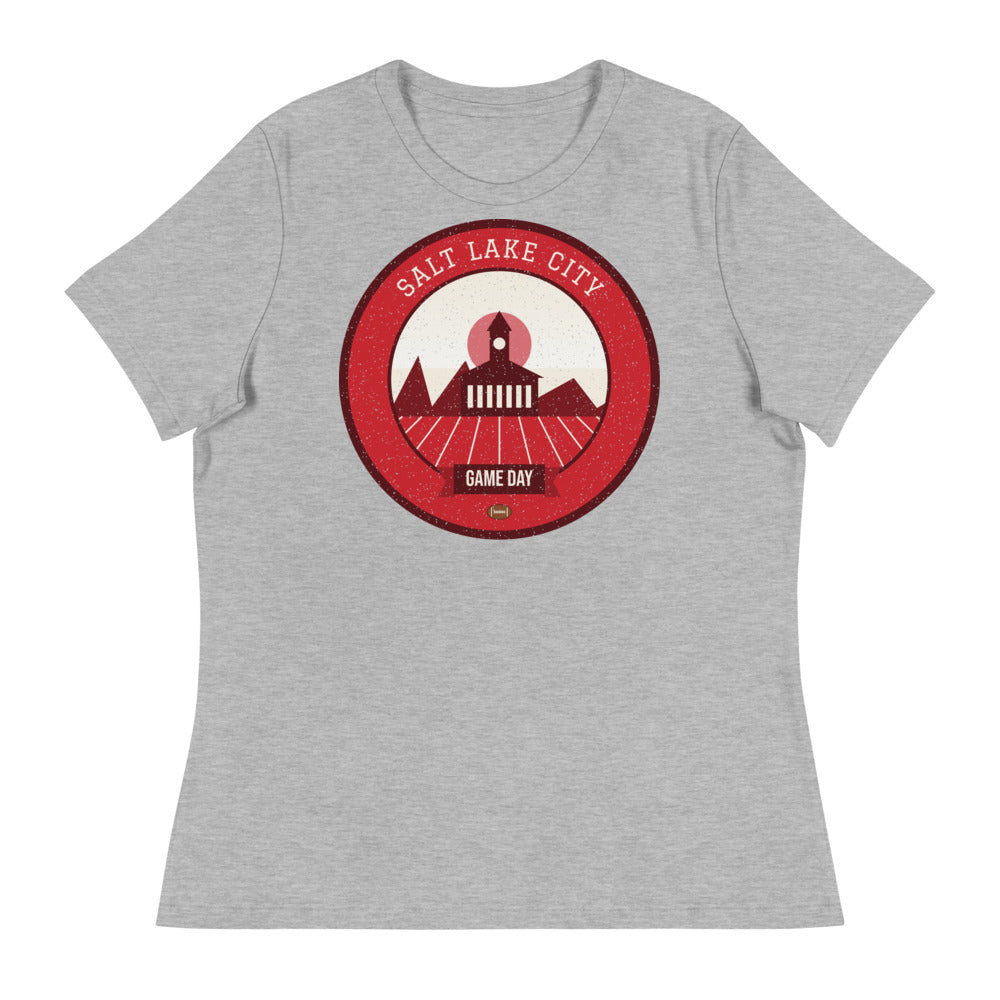 Women's Red Rock Wasatch Front Game Day Tee in athletic heather, front
