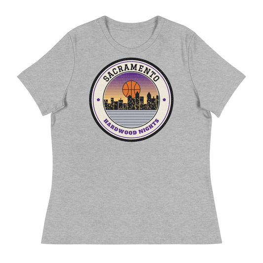 Women's Sacramento Hardwood Nights Tee in athletic heather, front