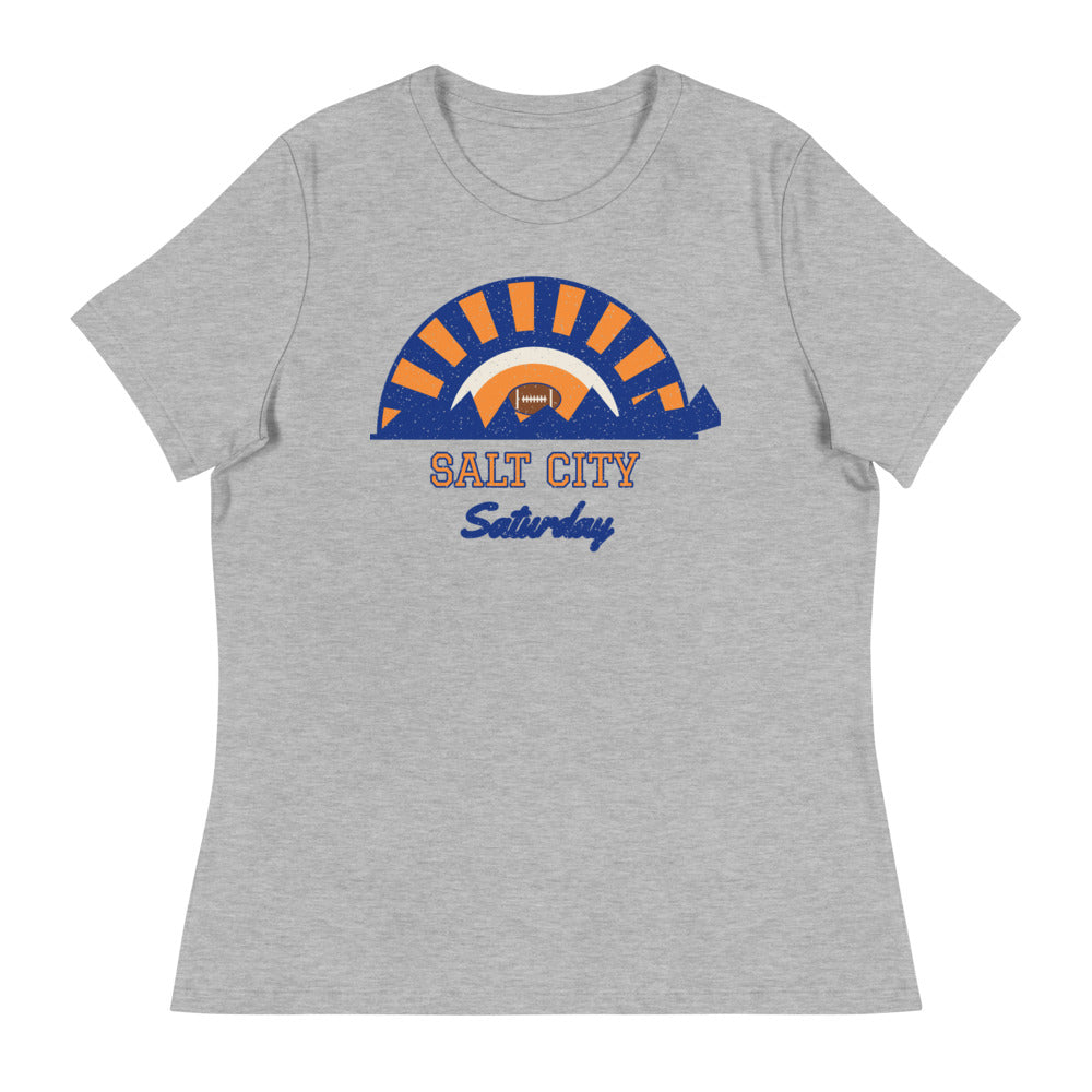 Women's Salt City Saturday Tee in athletic heather, front
