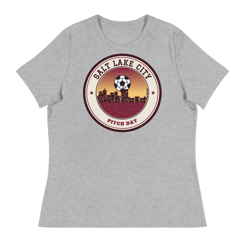 Women's Salt Lake City Pitch Day Tee in athletic heather, front