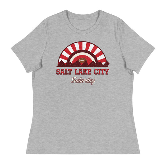 Women's Salt Lake City Saturday Tee in athletic heather, front