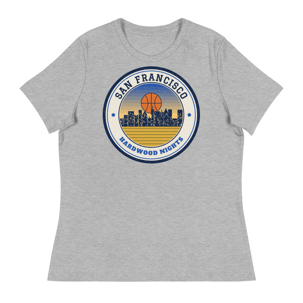 Women's San Francisco Hardwood Nights Tee in athletic heather, front