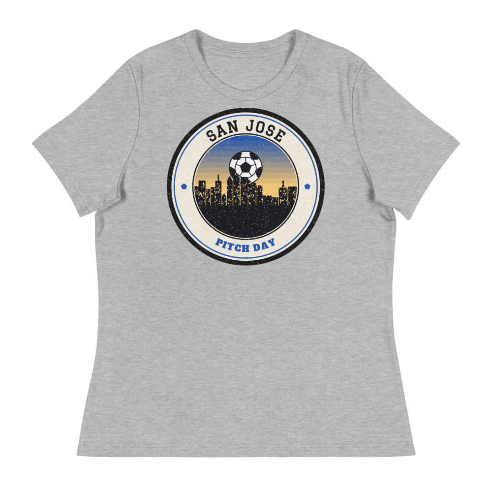 Women's San Jose Pitch Day Tee in athletic heather, front