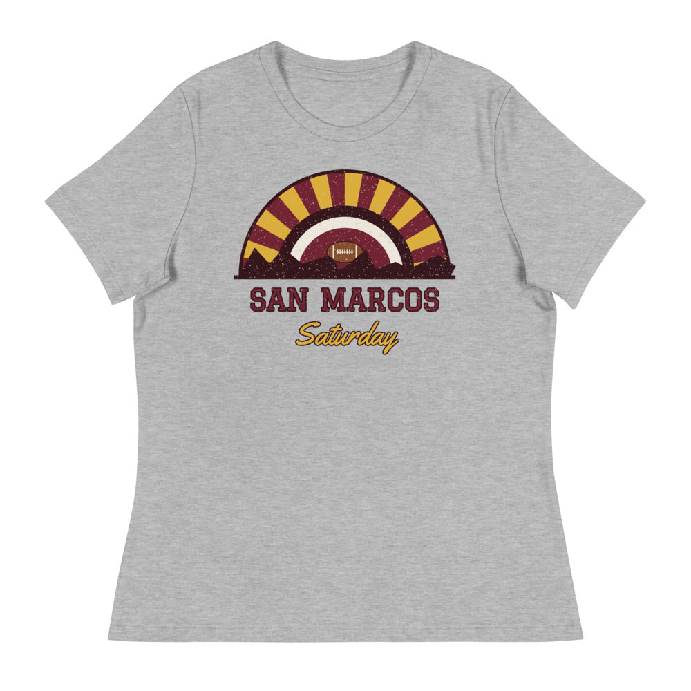 Women's San Marcos Saturday Tee in athletic heather, front