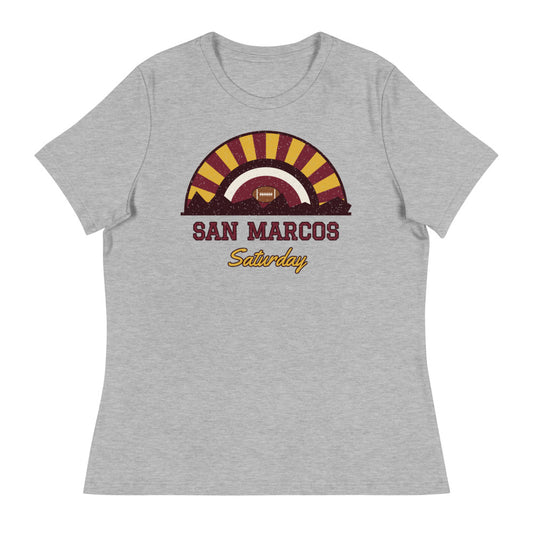 Women's San Marcos Saturday Tee in athletic heather, front