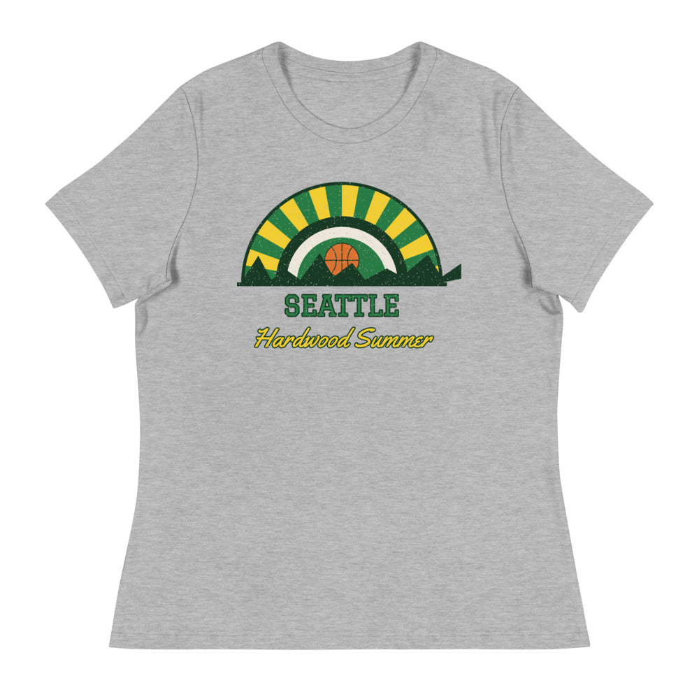 Women's Seattle Hardwood Summer Tee in athletic heather, front