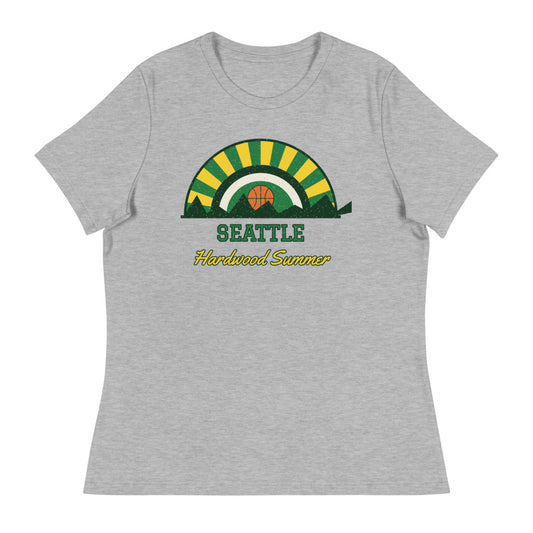 Women's Seattle Hardwood Summer Tee in athletic heather, front