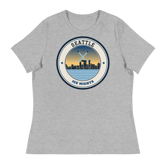 Women's Seattle Ice Nights Tee in athletic heather, front