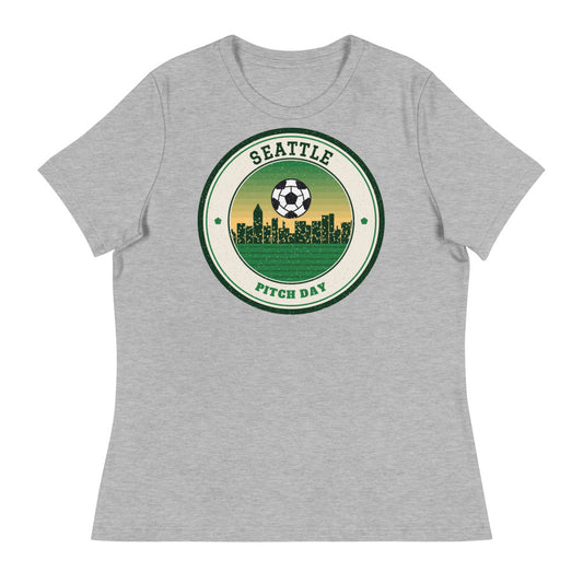 Women's Seattle Pitch Day Tee in athletic heather, front