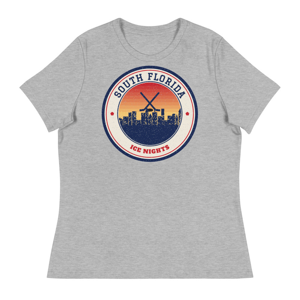Women's South Florida Ice Nights Tee in athletic heather, front