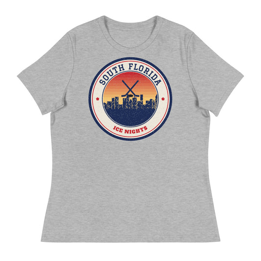 Women's South Florida Ice Nights Tee in athletic heather, front