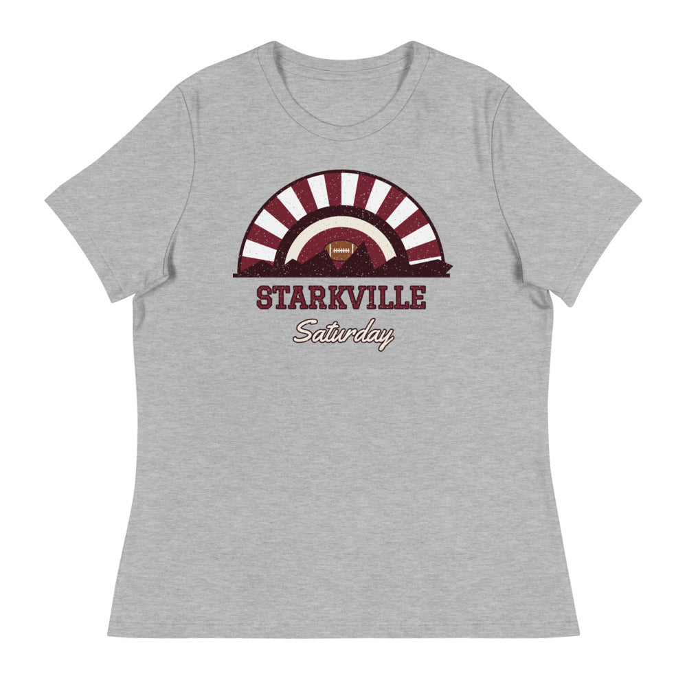 Women's Starkville Saturday Tee in athletic heather, front