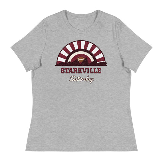 Women's Starkville Saturday Tee in athletic heather, front