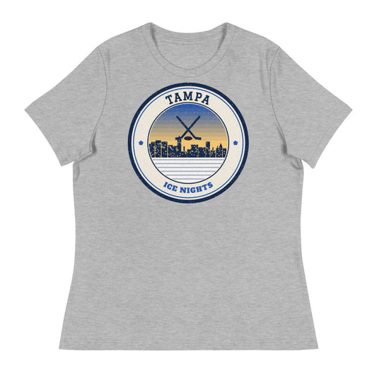 Women's Tampa Ice Nights Tee in athletic heather, front