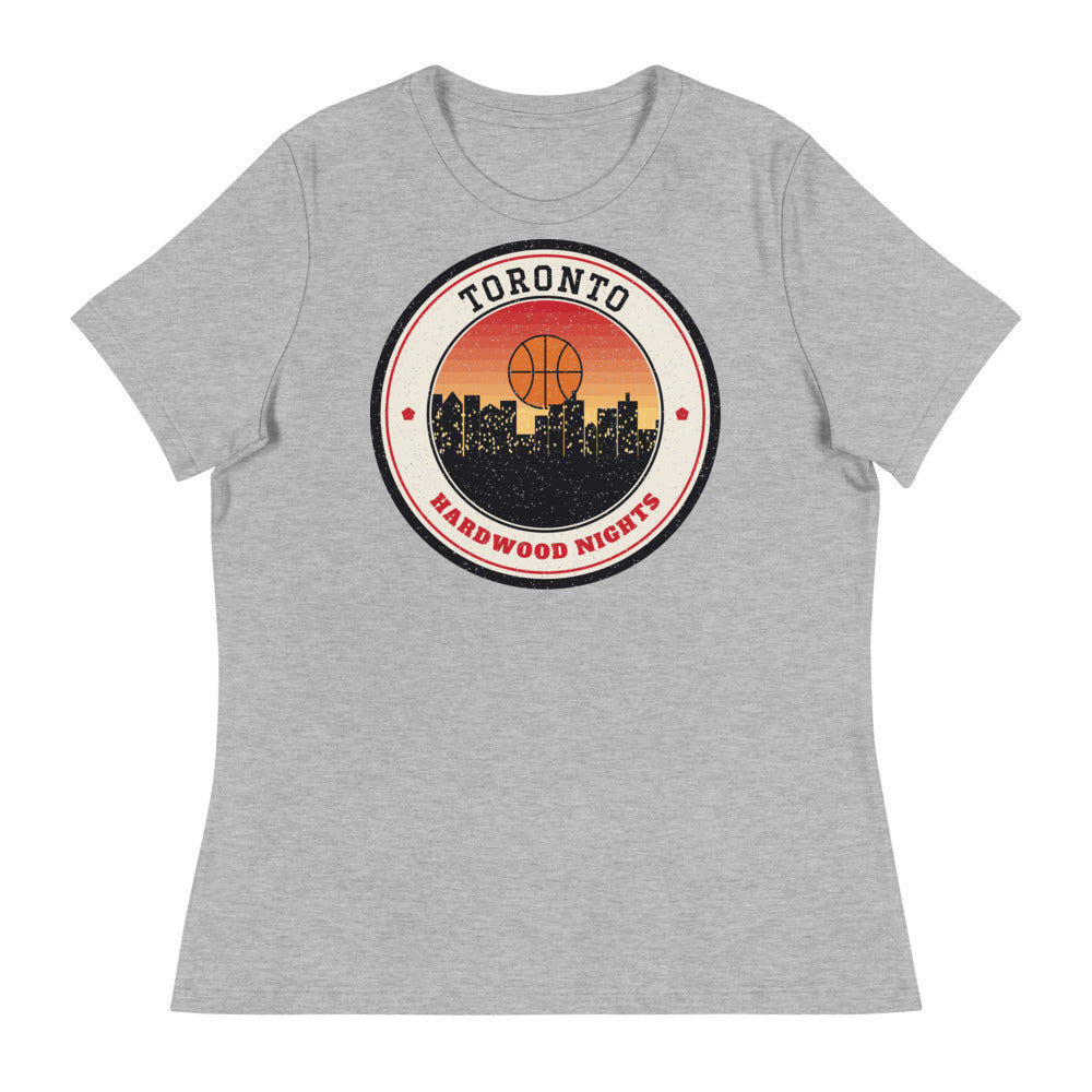 Women's Toronto Hardwood Nights Tee in athletic heather, front