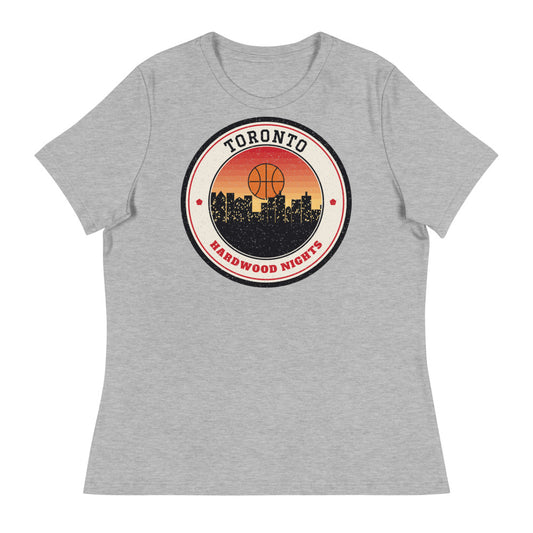 Women's Toronto Hardwood Nights Tee in athletic heather, front