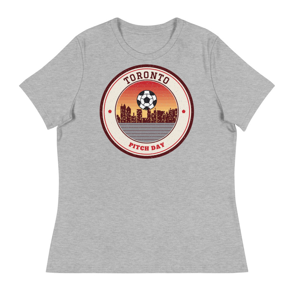 Women's Toronto Pitch Day Tee in athletic heather, front