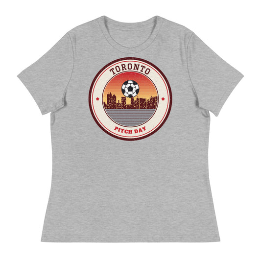 Women's Toronto Pitch Day Tee in athletic heather, front