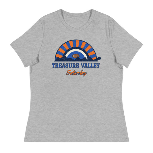 Women's Treasure Valley Saturday Tee in athletic heather, front