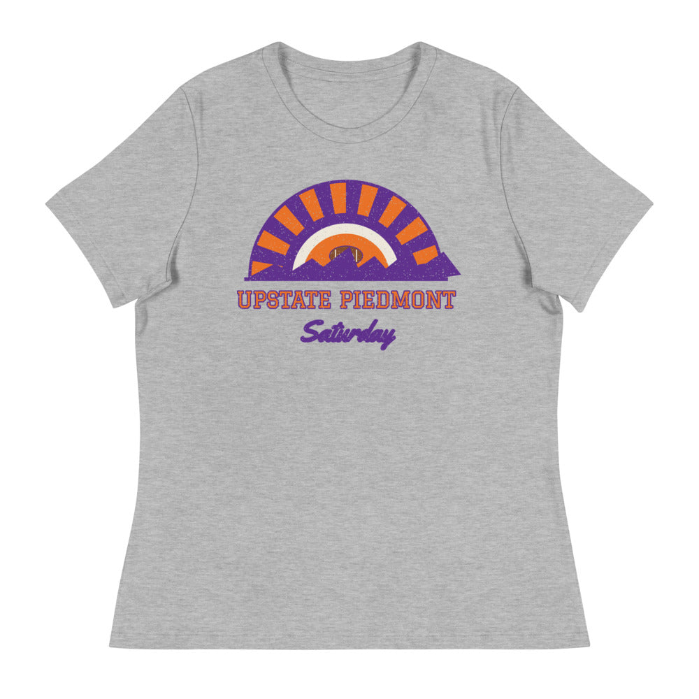 Women's Upstate Piedmont Saturday Tee in athletic heather, front