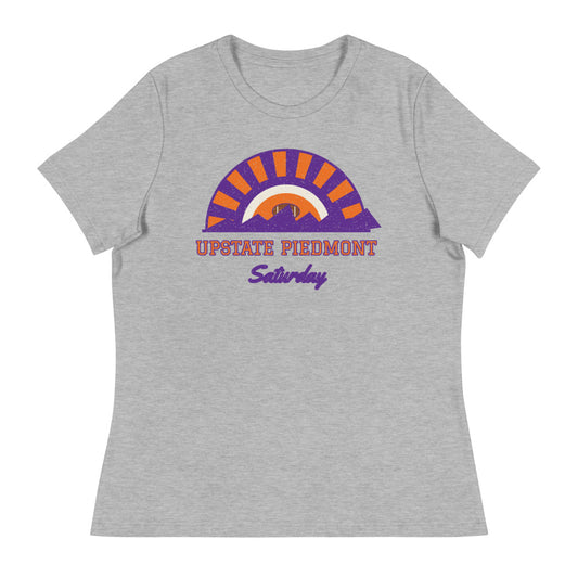 Women's Upstate Piedmont Saturday Tee in athletic heather, front