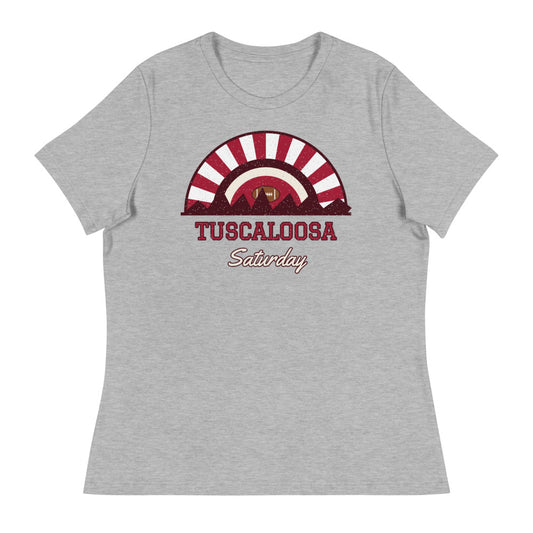 Women's Tuscaloosa Saturday Tee in athletic heather, front