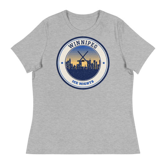 Women's Winnipeg Ice Nights Tee in athletic heather, front