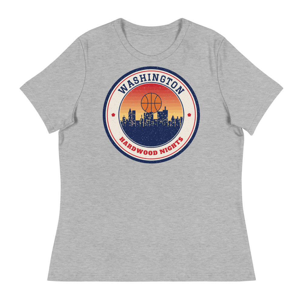 Women's Washington Hardwood Nights Tee in athletic heather, front