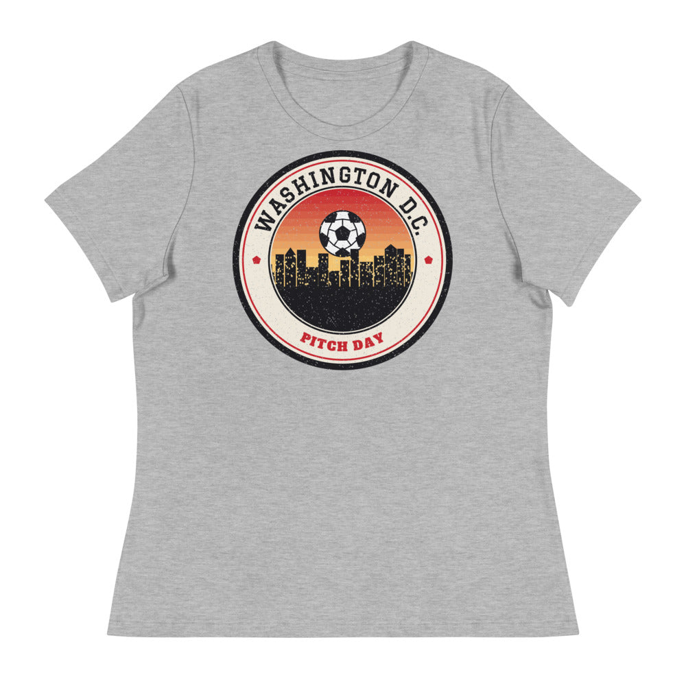 Women's Washington DC Pitch Day Tee in athletic heather, front
