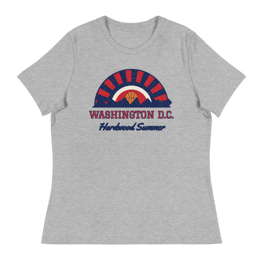 Women's Washington DC Hardwood Summer Tee in athletic heather, front
