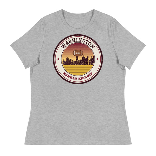 Women's Washington Sunday Kickoff Tee in athletic heather, front