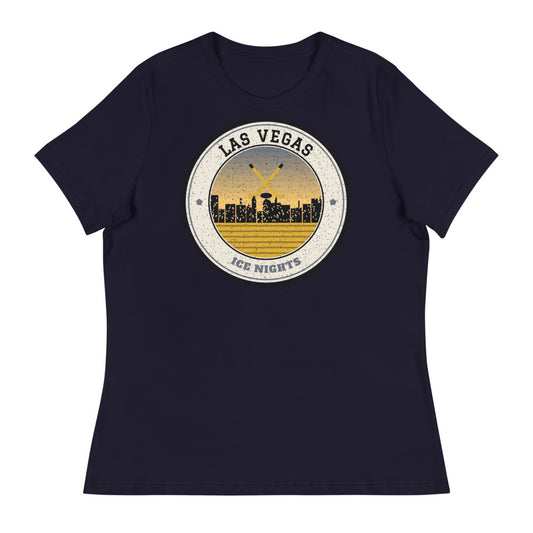 Women's Las Vegas Ice Nights Tee in navy, front